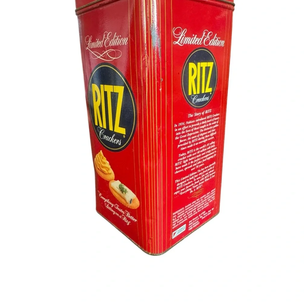 Limited Edition Ritz Cracker Red Storage Tin